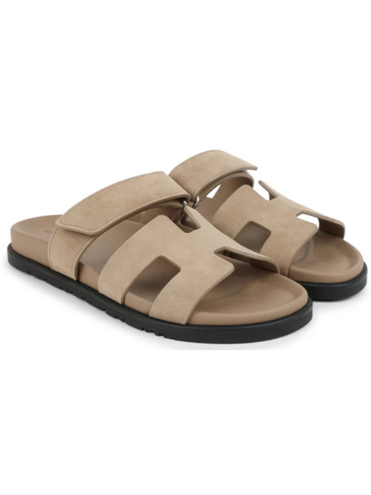 Hermes Chypre Sandals Beige
