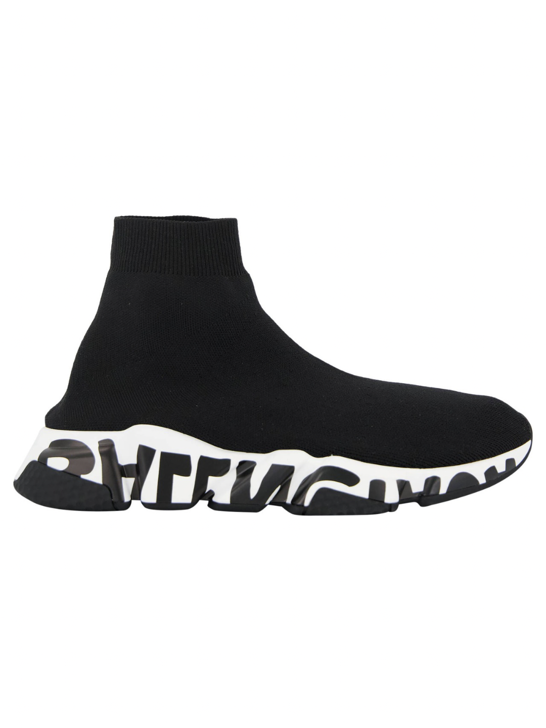 Balenciaga Speed Graffiti Sneakers Black White