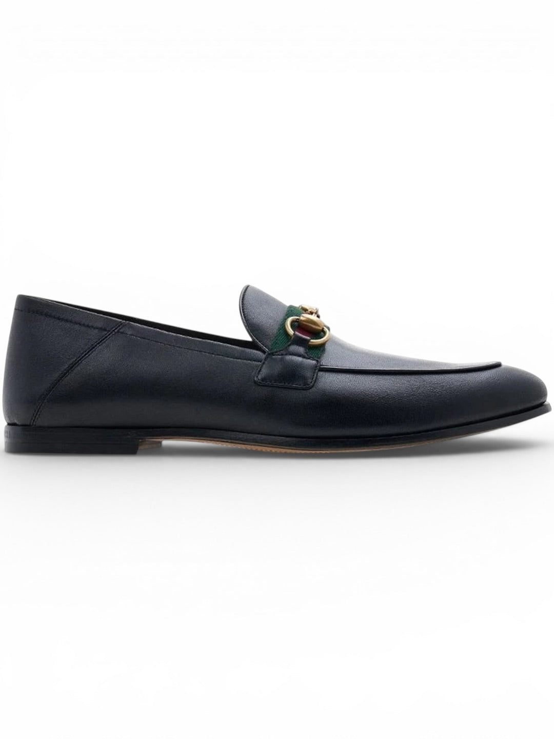 Gucci Horsebit Web Moccasin Black