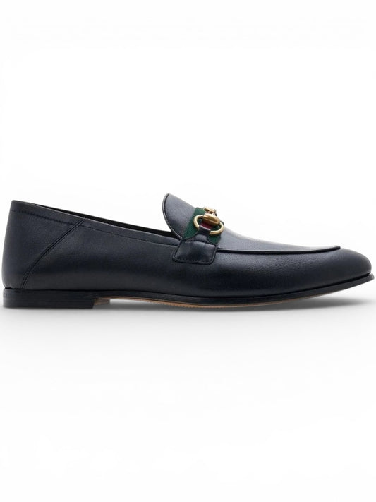 Gucci Horsebit Web Moccasin Black