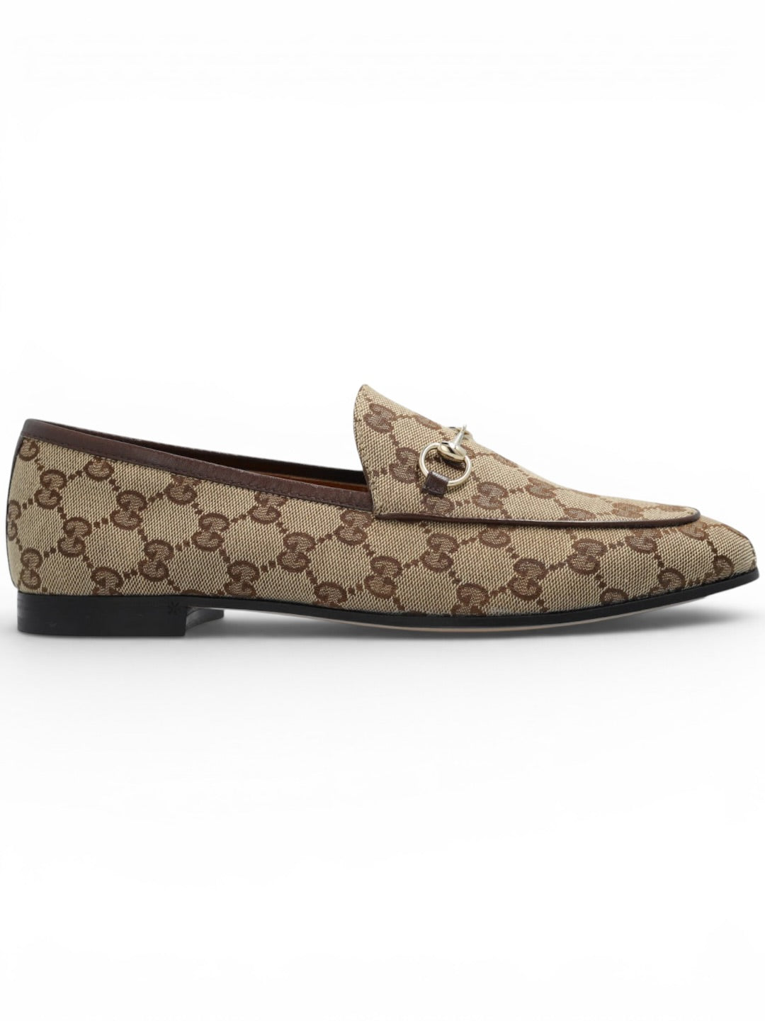 Gucci Jordaan Supreme Canvas Moccasins GG Canvas Beige Ebony