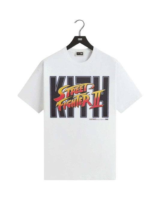 KITH x CAPCOM Street Fighter II Logo Graphic Tee White