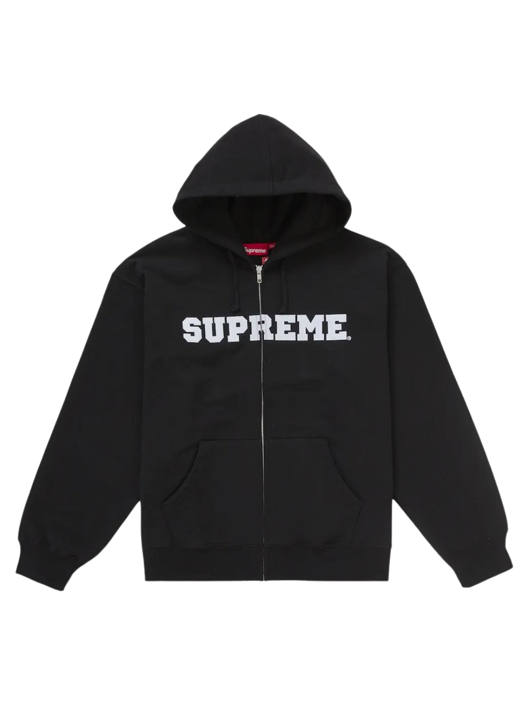 Supreme Collegiate Applique Zip Up Hooded Sweatshirt Black