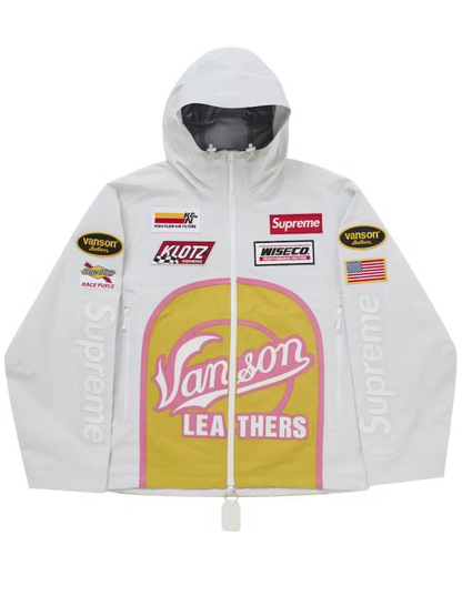 Supreme Vanson Leathers GORE-TEX Shelljacket White