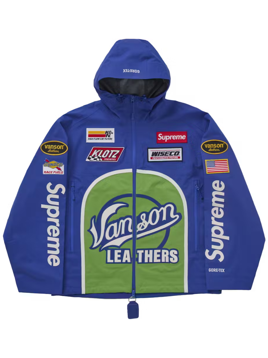 Supreme Vanson Leathers GORE-TEX Shelljacket Blue