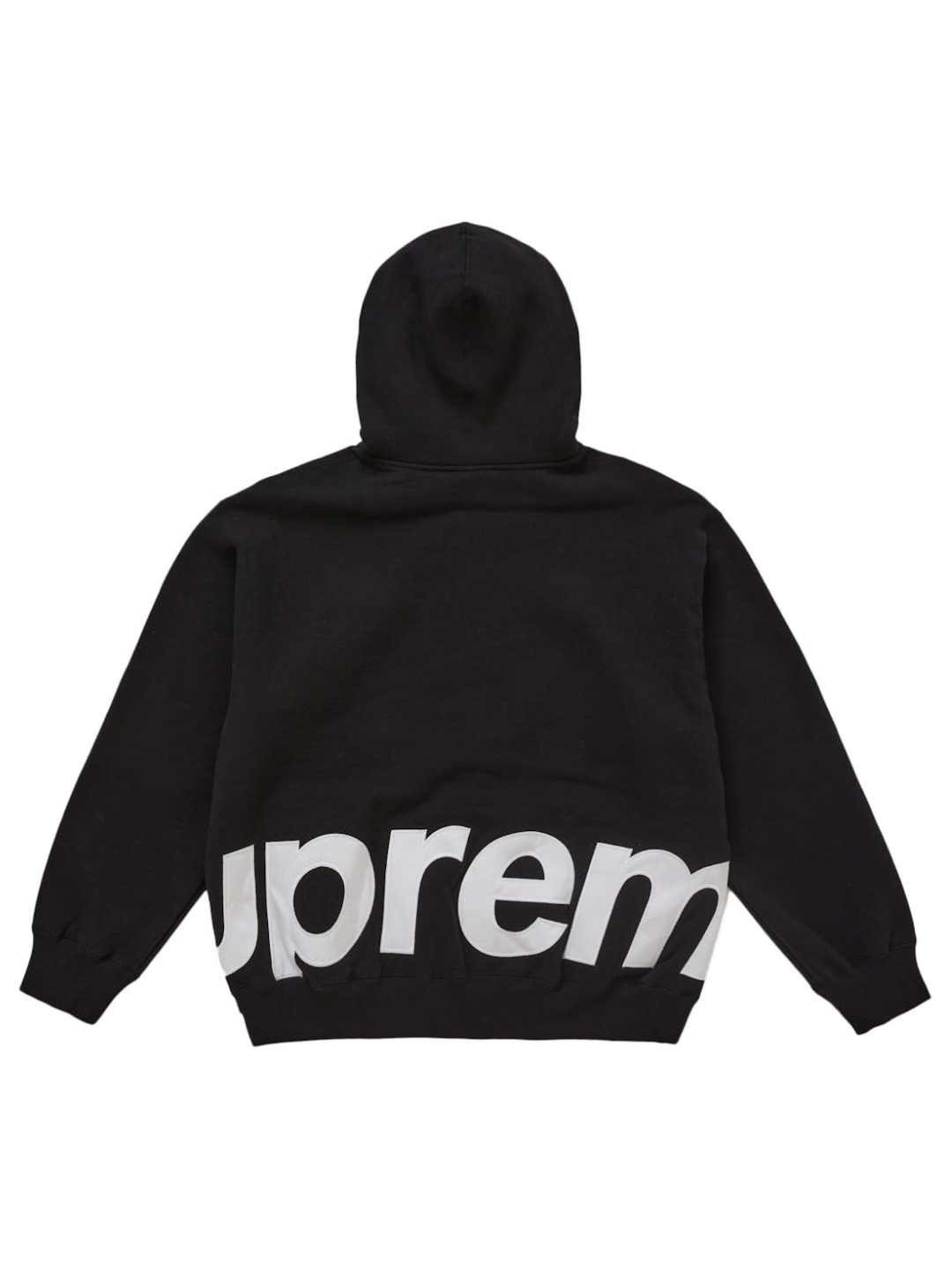 Supreme Big Logo Zip Up Hooded Sweatshirt Black