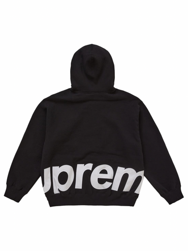 Supreme Big Logo Zip Up Hooded Sweatshirt Black
