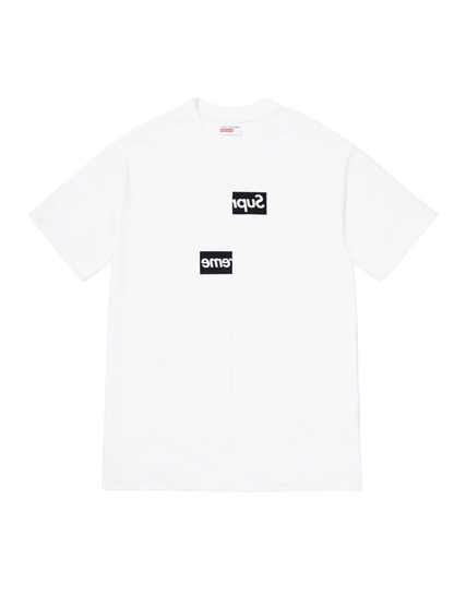 Supreme Comme Des Garcons Shirt Split Box Logo Tee White