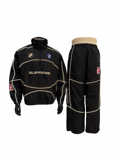 Supreme Reflective Piping Tracksuit Black
