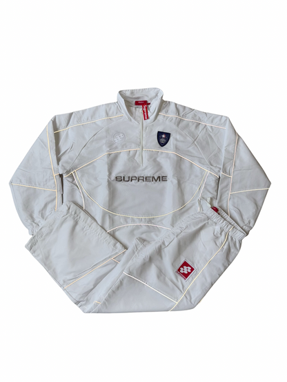 Supreme Reflective Piping Tracksuit White