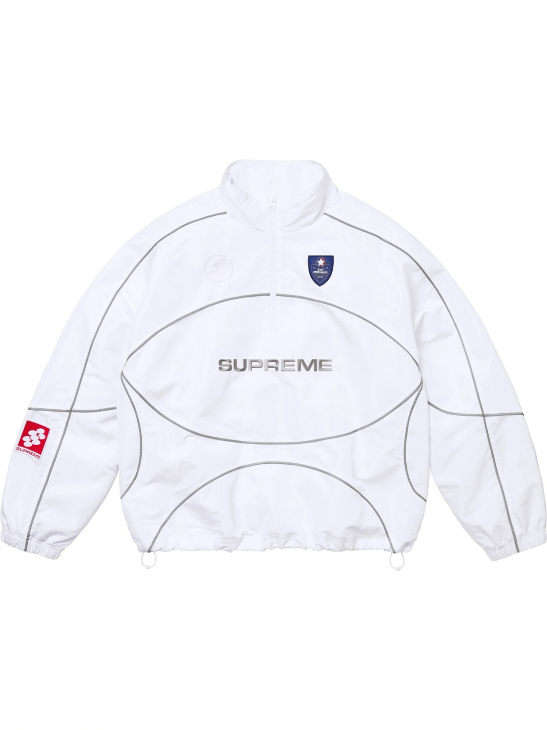 Supreme Reflective Piping Pullover White
