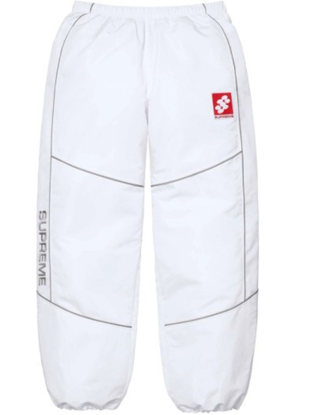 Supreme Reflective Piping Pants White