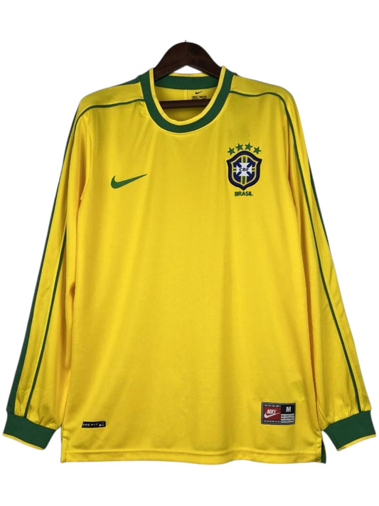 Brazil Long Sleeve Home Jersey 1998