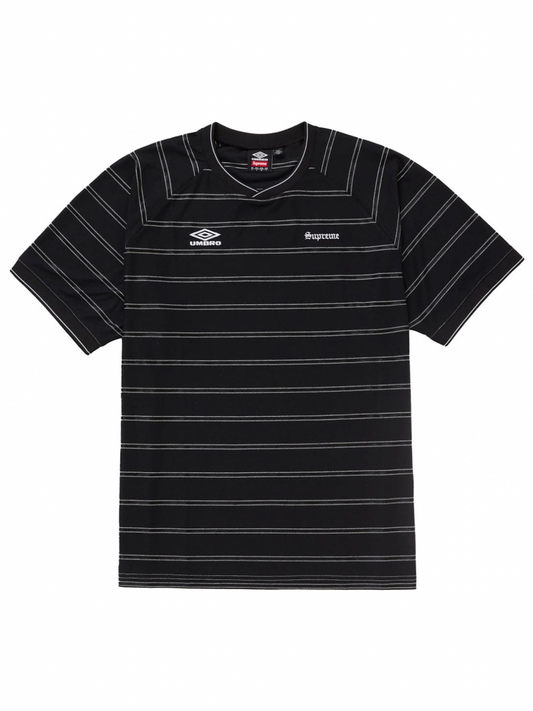 Supreme Umbro Stripe Soccer Jersey Black